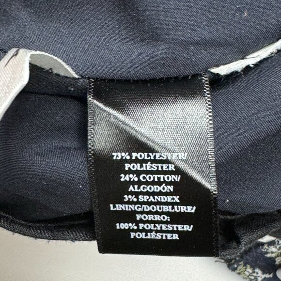 Ann Taylor Womens Devin Fit Blue Floral Print Straight Leg Stretch Pants Size 10 - Picture 16 of 16